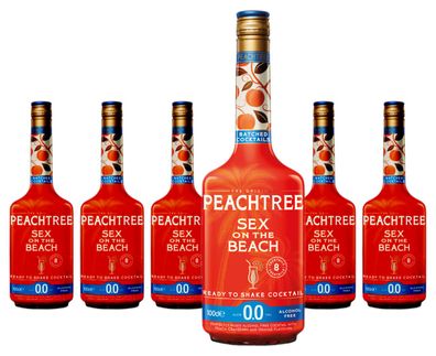 6 x De Kuyper Peachtree Sex OnTthe Beach alkoholfrei 1,0l