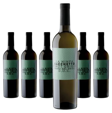6 x Sacchetto La Ninfa Pinot Grigio Grave del Friuli DOC – 2024