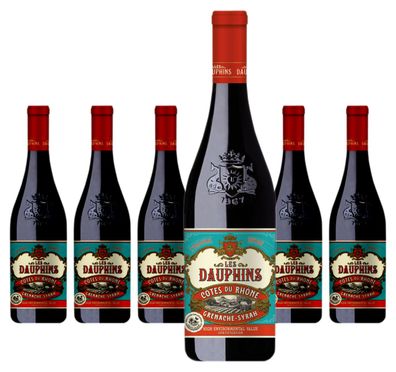 6 x Cellier Des Dauphins Les Dauphins Côtes du Rhône Réserve Rouge – 2024