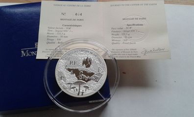 20 euro 2006 Frankreich Jules Verne Reise zum Mittelpunkt der Erde 5 Unzen Silber PP