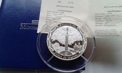 20 euro 2007 Frankreich Broceliande Zauberwald Merlin König Artus Sage 5 Unzen Silber