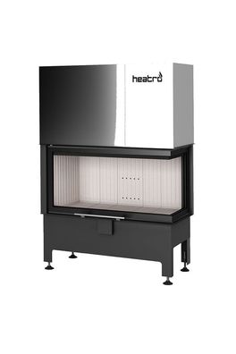 Warmluft Kamineinsatz 12KW Heatro 81PH - 12kW - Panoramascheibe & Hebetür