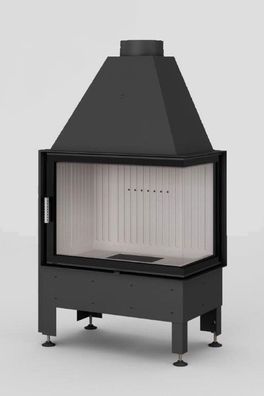 Kamineinsatz 11KW Volcano 2LT - Slim- zweifach verglast, seitliche Öffnung nach links