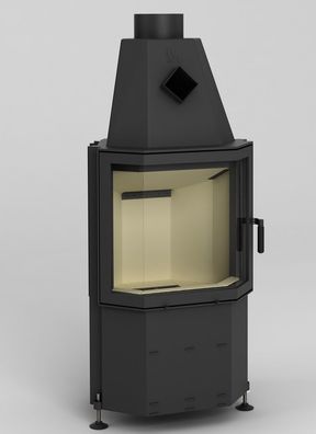 Warmluft Kamineinsatz 8,8KW Prisma M - dreiteiliger Scheibe