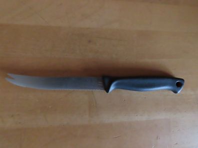 Messer Käsemesser zwei Spitzen gewellte Klinge OLACYS Solingen