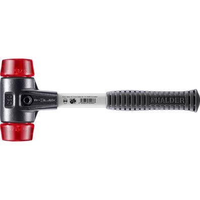 HALDER Simplex Schonhammer Ø 50 mm Plastik rot mit verstärkem Tempergussgehäuse