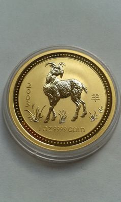 100$ 2003 Australien Lunar Ziege 1 Unze Gold 9999er 100 Dollars 2003 Ziege Gold 1oz