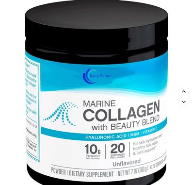 Marine Kollagen + Vitamin C - Beauty-Pulver (200g) - Glutenfrei
