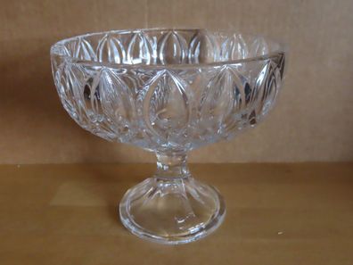 Glasschale Bonboniere Gebäckschale Schale auf Fuß / ca. 14 cm hoch