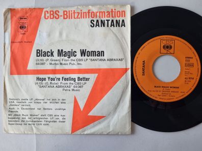 Santana - Black Magic Woman 7'' Vinyl Germany PROMO COVER