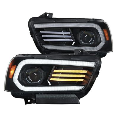 DODGE Charger 11 - 14 Scheinwerfer Projector Sequential Signal DRL 2011 2014 Blk