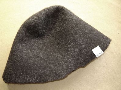 Hutstumpen Stumpen Filz Wolle anthrazit m Stichel weiß 110gr Ü50 Rd 82 Stu 945