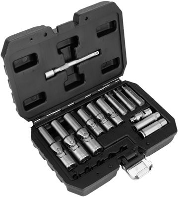 Glühkerzenschlüssel Stecknuss SET 1/4“, 3/8“ 8, 9, 10, 12 mm 18-teilig