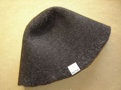 Hutstumpen Stumpen Filz Wolle anthrazit m Stichel weiß 130gr Ü44 Rd 84 Stu 946