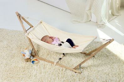 Amazonas Koala Babyhängematte mit Gestell - 2-in-1 Set aus Hängematte und Holzgestell