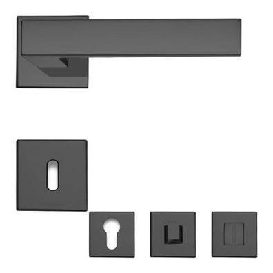 Linea Cali Corner Zincral Türdrücker Rosettengarnitur anthrazit Klinke