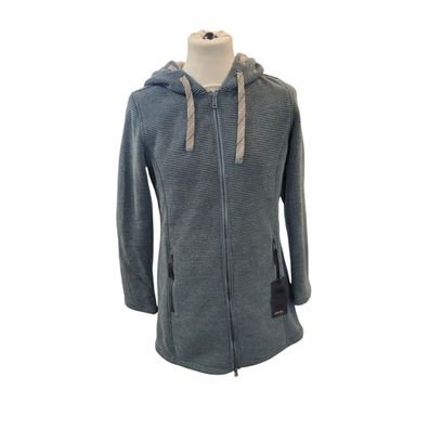 G.I.G. Damen Strickjacke Fleece Kapuze Größe 38 grau