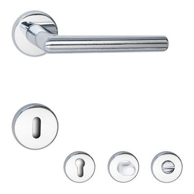 Linea Cali Polo Zincral Rosettengarnitur Polo chrom poliert Türdrücker Klinke Griff