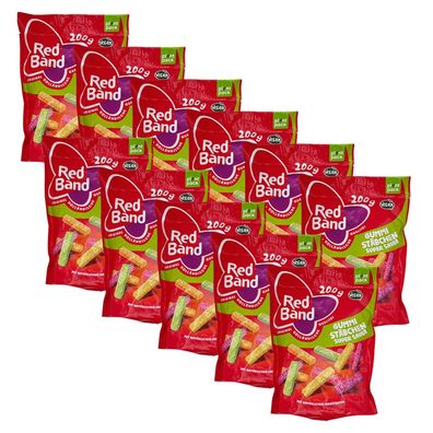 Red Band Gummi Stäbchen, super sauer 11x 200g Beutel