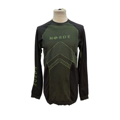Norde Thermotech Herren Funktionswäsche Set thermoaktiv Schwarz/Grün XXXL