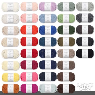 Sandnes 50 g Alpakka Ull Alpaka Wolle Garn Stricken Wintergarn wärmend viele Farben