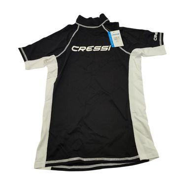 Rash Guard Kurzarm-Shirt UPF 50+ Schwarz Weiß Größe M 40
