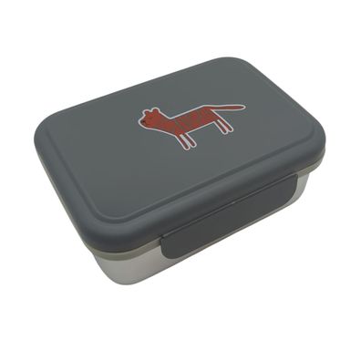 LÄSSIG Kinder Brotdose aus Edelstahl Lunchbox für Kindergarten und Schule