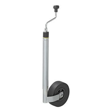 Stützrad Bugrad Ø48 mm Klemmrohr Vollgummi 220 x 65 mm Anhänger Deichselrad Stützlast