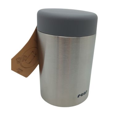 Reer Edelstahl Thermobehälter PURE für Babynahrung 300 ml silberfarben