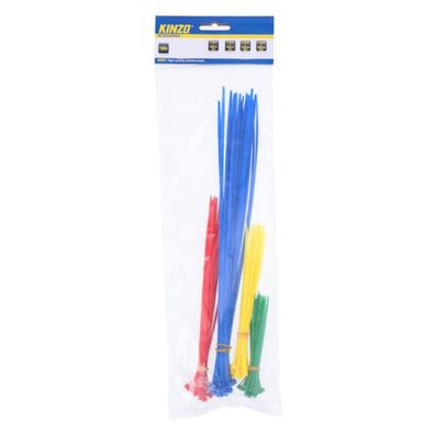 100 x Kabelbinder bunt 100-300mm PVC
