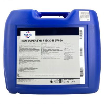 Fuchs Titan Supersyn F ECO-B 5W-20 20 Liter