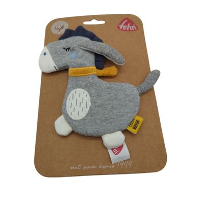 Fehn Knister Esel fehnNATUR Activity Baby Spielzeug aus Bio Baumwolle