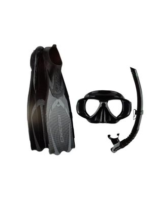 Cressi Pluma Pluma Bag Premium Flossen-Set Schwarz/Silber Gr 45/46