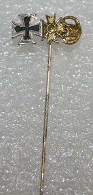 57iger, 3er Miniatur EK2, KVK2 Kl. mit X, Pz Bronze