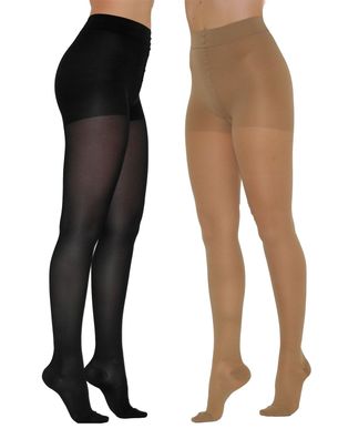 Stützstrumpfhose Strumpfhose Baumwolle Kompressionsstrumpfhose 140DEN Kl 1 18-22