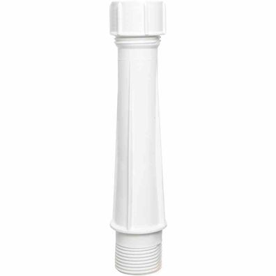 Kunststoffrohr weiß mit Überwurfmutter, Adapterset