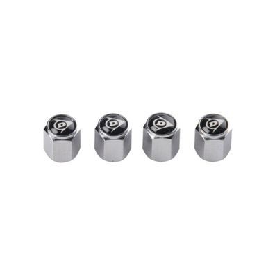 4 x Ventilkappe Aluminium silber glatt