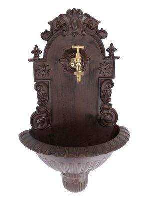 Waschbecken Wein Wandbrunnen Garten Aluminium Becken Antik-Stil