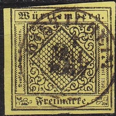 Germany Württemberg [1851] MiNr 0002 a V ( O/used )