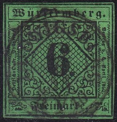 Germany Württemberg [1851] MiNr 0003 b III ( O/used ) [01]