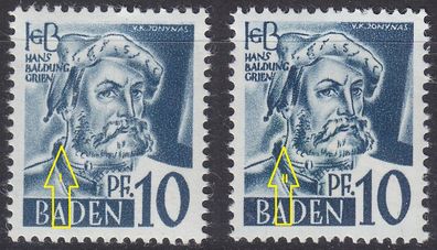 Germany Alliiert Franz. Zone [Baden] MiNr 0003 yv I, I ( * */mnh )