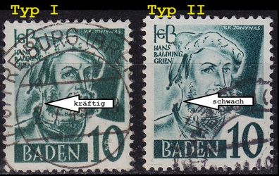 Germany Alliiert Franz. Zone [Baden] MiNr 0033 y I, I ( O/used )