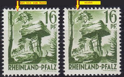 Germany Alliiert Franz. Zone [RheinlPfalz] MiNr 0006 yv I, I ( * */mnh )