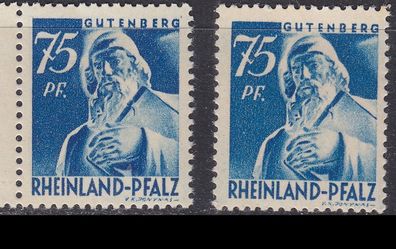 Germany Alliiert Franz. Zone [RheinlPfalz] MiNr 0013 vv, w ( * */mnh ) [01]