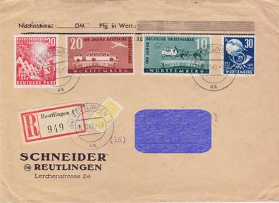 Germany Alliiert Franz. Zone [Württemberg] MiNr 0049-50,52 ( Brief ) [01] Misch Bund