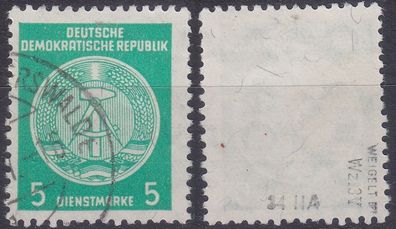 Germany DDR [Dienst A] MiNr 0034 yAY II ( O/used ) [01] Plattenfehler geprüft