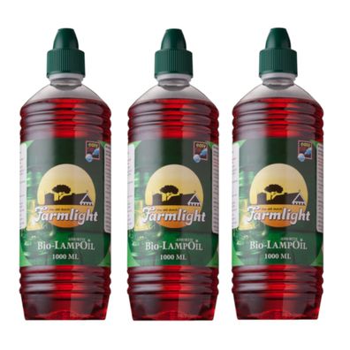 Bio Lampenöl farbig 3 Liter rot für Garten-Fackeln Öllampen Bambusfackeln Wandfackeln