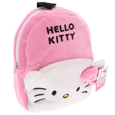 Hello Kitty Kinder Rucksack aus weichem Plüschmaterial 3 bis 12 Jahre