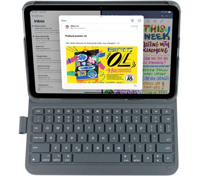 Deqster Slim PRO Keyboard 10.9"/11", QWERTZ, Deutsch, Mechanischer Switch, Apple, App