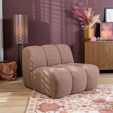 Bronx71 Sessel Luca bouclé rot/rosa